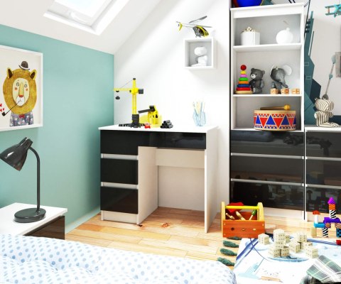 BIURKO A-7 CLP CZARNY POŁYSK LEWOSTRONNE