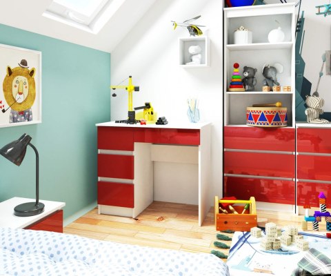 BIURKO A-7 CLP CZERWONY POŁYSK LEWOSTRONNE