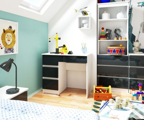 BIURKO A-7 CLP GRAFIT POŁYSK LEWOSTRONNE