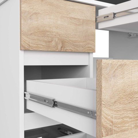 BIURKO A-7 CLP PK BIAŁE / SONOMA LEWOSTRONNE