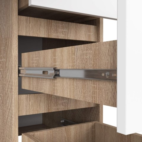 BIURKO A-7 CLP SONOMA / BIAŁE PK PRAWOSTRONNE