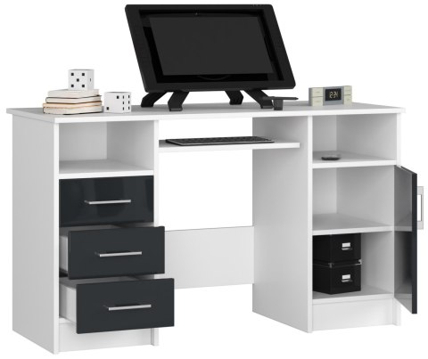 BIURKO ANA BIAŁE / GRAFIT POŁYSK