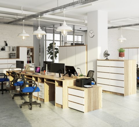 BIURKO ANA PK DĄB SONOMA / BIAŁY