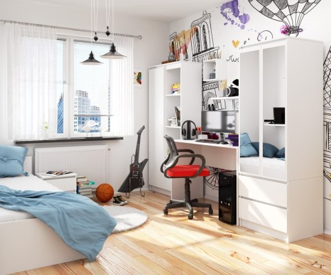 BIURKO B-17 PROSTE 120 cm BIAŁE WOLNOSTOJĄCE