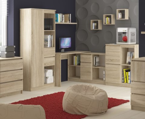 BIURKO B-17 PROSTE 120 cm SONOMA WOLNOSTOJĄCE