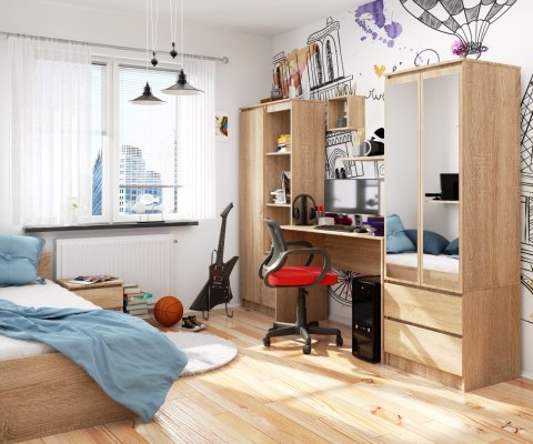 BIURKO B-17 PROSTE 120 cm SONOMA WOLNOSTOJĄCE