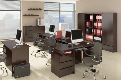 BIURKO B-17 PROSTE 120 cm WENGE WOLNOSTOJĄCE