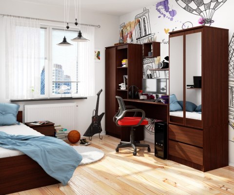 BIURKO B-17 PROSTE 120 cm WENGE WOLNOSTOJĄCE