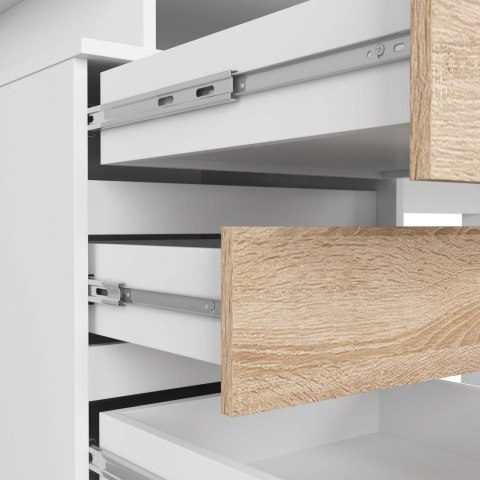 BIURKO CLP 135cm PK BIAŁE / SONOMA