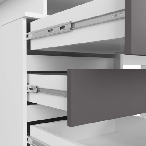 BIURKO CLP 135cm PK BIAŁE / SZARE