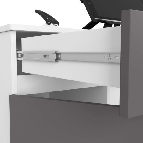 BIURKO CLP A5 2D 2SZ PK BIAŁE / SZARE