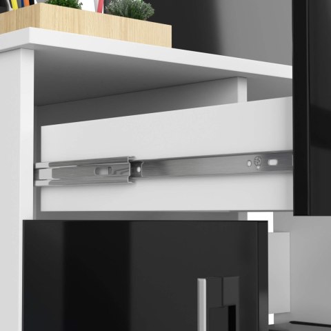 BIURKO JAY PK BIAŁY / CZARNY POŁYSK