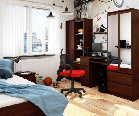 BIURKO KOMPUTEROWE 90 cm PIKSEL PRAWE PK WENGE