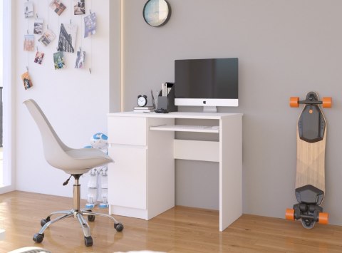 BIURKO KOMPUTEROWE PIKSEL PK BIAŁE - LEWE