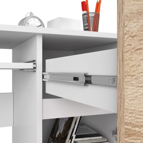 BIURKO KOMPUTEROWE PIKSEL PK BIAŁE / SONOMA - PRAWE