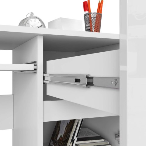 BIURKO KOMPUTEROWE PIKSEL PK BIAŁY POŁYSK PRAWE