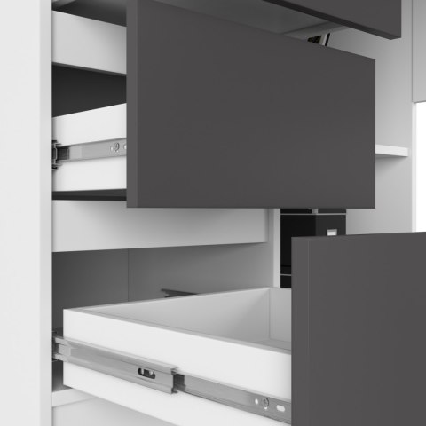 BIURKO NAROŻNE B16 CLP LEWE PK BIAŁY / SZARY