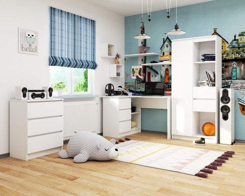 BIURKO NAROŻNE B16 CLP PK LEWE BIAŁY