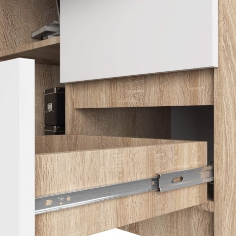 BIURKO NAROŻNE B16 CLP PRAWE PK SONOMA / BIAŁE