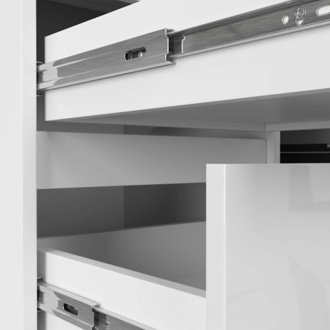 BIURKO NAROŻNE B20 155 cm LEWE PK BIAŁY POŁYSK