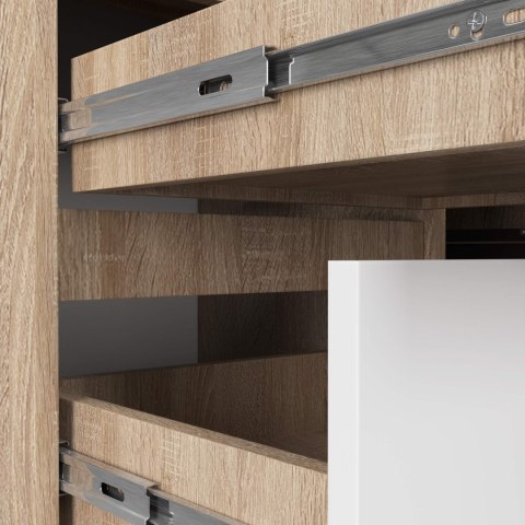 BIURKO NAROŻNE B20 155 cm LEWE PK SONOMA / BIAŁA