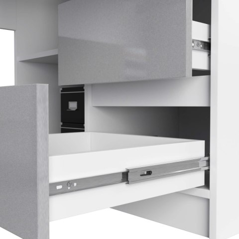 BIURKO NAROŻNE B20 155 cm PRAWE PK METALIK POŁYSK