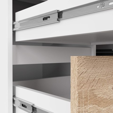 BIURKO NAROŻNE B20 CLP LEWOSTRONNE PK BIAŁE / SONOMA