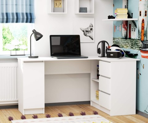 BIURKO NAROŻNE B20 CLP PRAWOSTRONNE PK BIAŁY