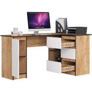 BIURKO NAROŻNE B20 CLP PRAWOSTRONNE PK DĄB CRAFT / BIAŁE