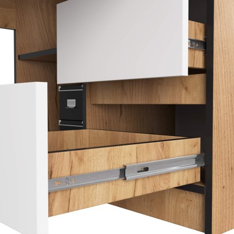 BIURKO NAROŻNE B20 CLP PRAWOSTRONNE PK DĄB CRAFT / BIAŁE