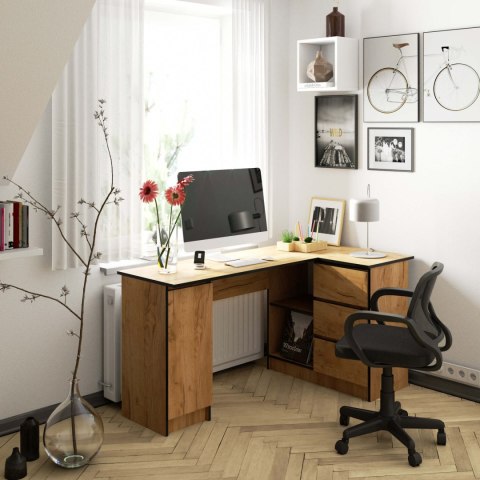 BIURKO NAROŻNE B20 CLP PRAWOSTRONNE PK DĄB CRAFT