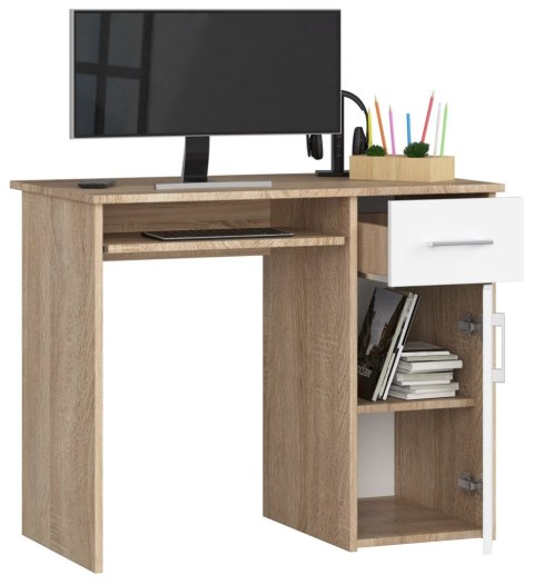 BIURKO PIN PK DĄB SONOMA / BIAŁY