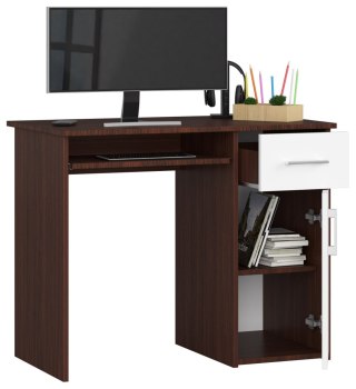 BIURKO PIN WENGE / BIAŁE