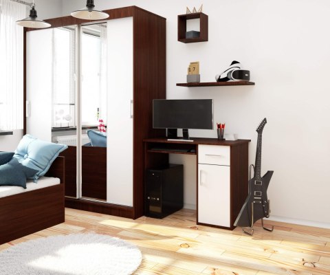 BIURKO PIN WENGE / BIAŁE