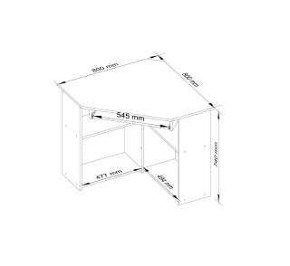 BIURKO TED PK BIAŁE