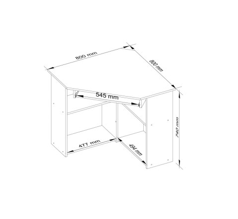 BIURKO TED PK DĄB SONOMA