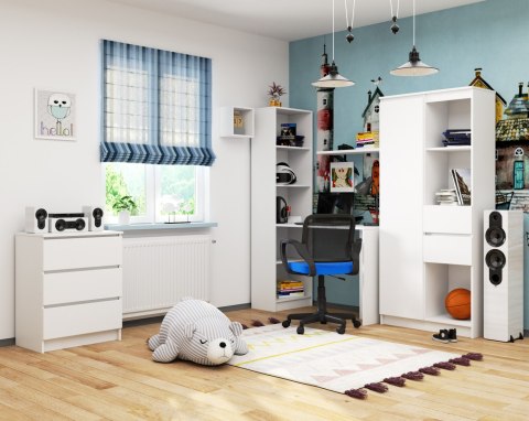 BIURKO Z REGAŁEM SMART CLP BIAŁY