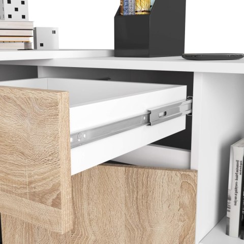 ZESTAW CLP B-17 KOMODA + BIURKO PK BIAŁE / SONOMA