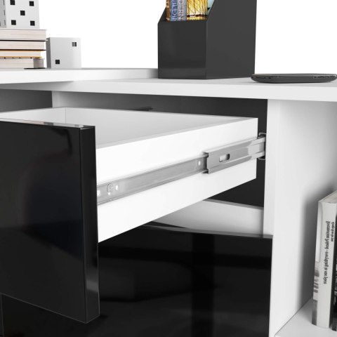 ZESTAW CLP B-17 KOMODA + BIURKO PK CZARNY POŁYSK