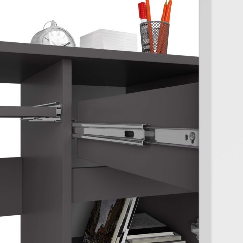 BIURKO KOMPUTEROWE PIKSEL PK SZARE / BIAŁE - PRAWE