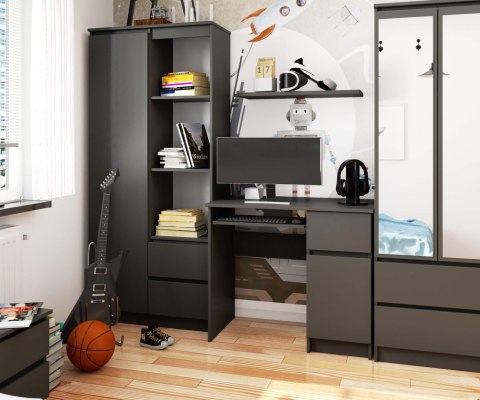 BIURKO KOMPUTEROWE PIKSEL PK SZARE - PRAWE