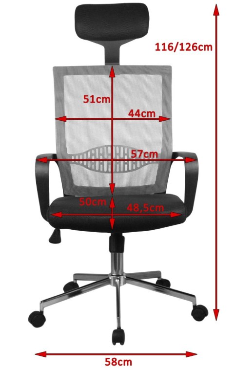 FOTEL BIUROWY OCF-9 CZERWONY