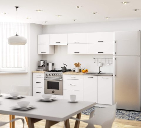 MEBLE KUCHENNE ZESTAW OLIWIA G2 2.4M BIAŁY