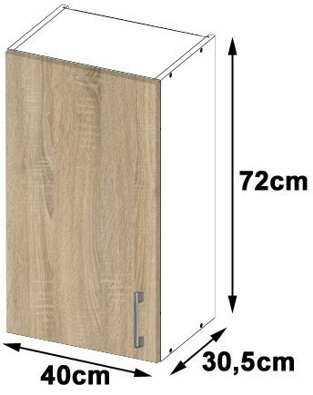 SZAFKA KUCHENNA WISZĄCA W 40cm D1 H720 LIMA