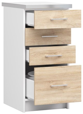 Szafka LIMA S40 SZ4 + BLAT BIAŁY/DĄB SONOMA