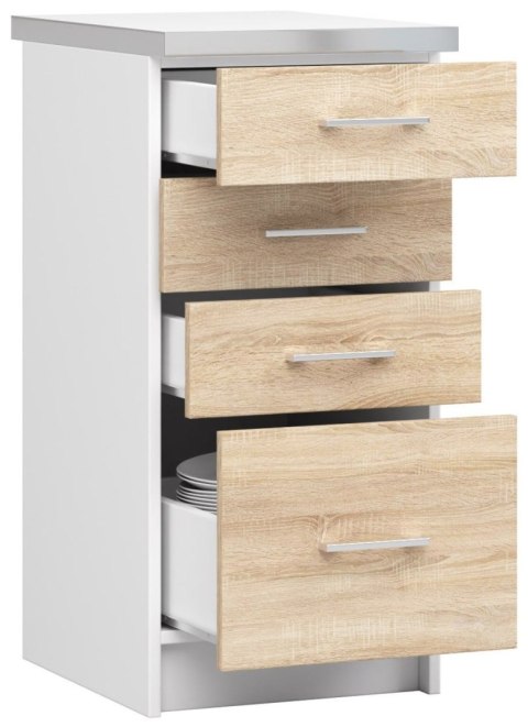 Szafka LIMA S40 SZ4 + BLAT BIAŁY/DĄB SONOMA