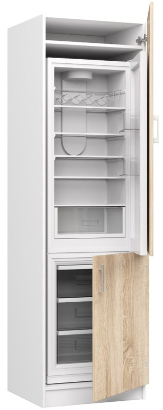 Szafka LIMA S60LO/205 BIAŁY/DĄB SONOMA