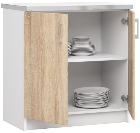 Szafka LIMA S80 + BLAT BIAŁY/DĄB SONOMA