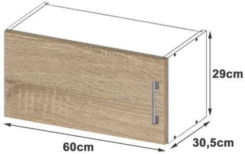 Szafka LIMA W60OK BIAŁY/DĄB SONOMA