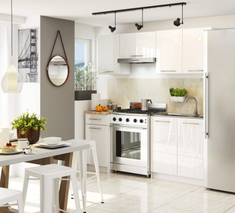 Szafka OLIWIA S50 SZ1 + BLAT BIAŁA / BIAŁY POŁYSK